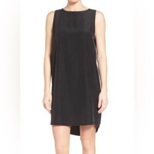 NWT Halogen Nordstrom Sleeveless Crepe Sheath dress Black Size Small